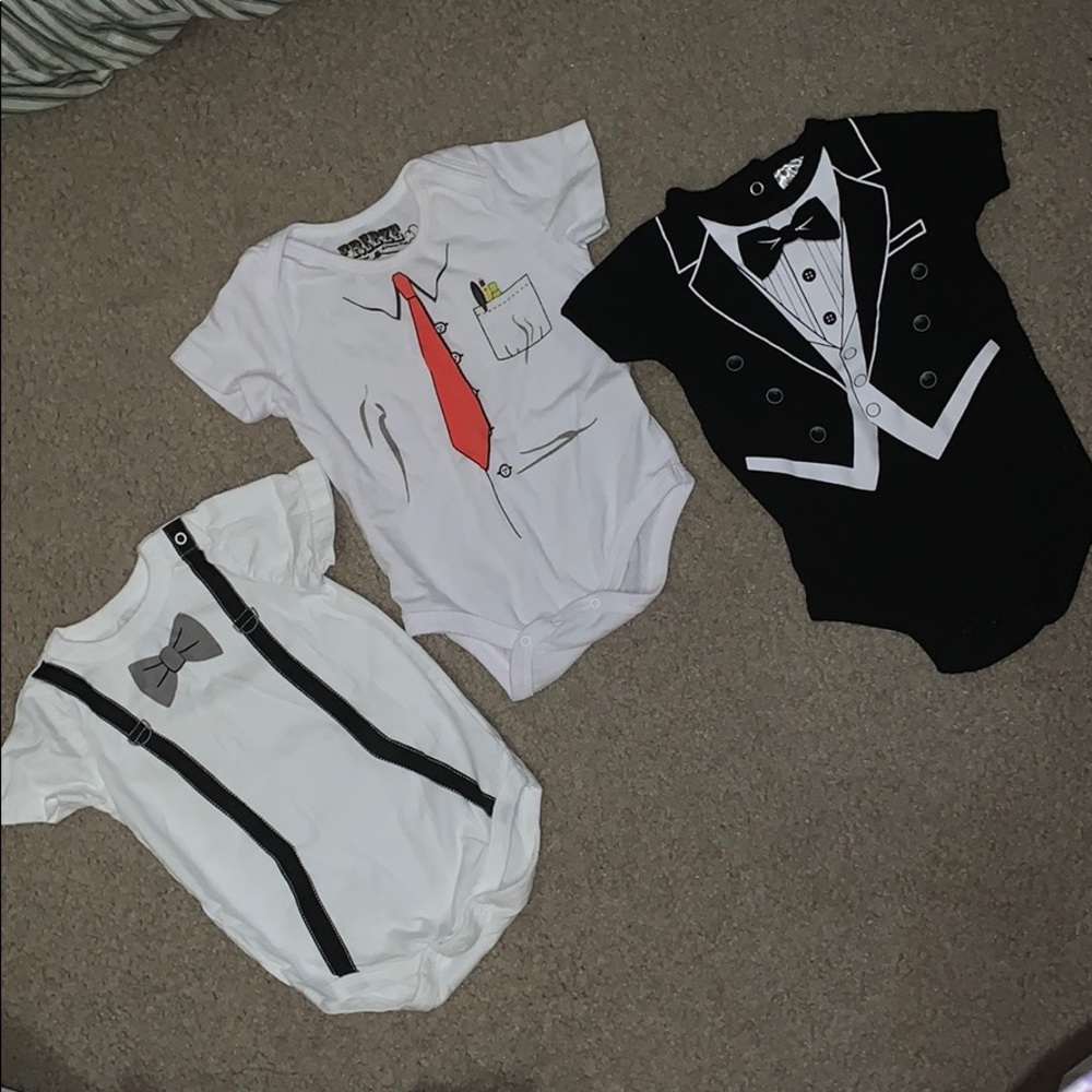 3 novelty onesies